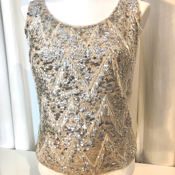 Tops - Spectacular Vintage 50s Beaded Sequins Top